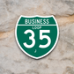 Business Spur Interstate 35-J Texas Road Sign Sticker