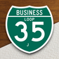 Business Spur Interstate 35-J Texas Road Sign Sticker