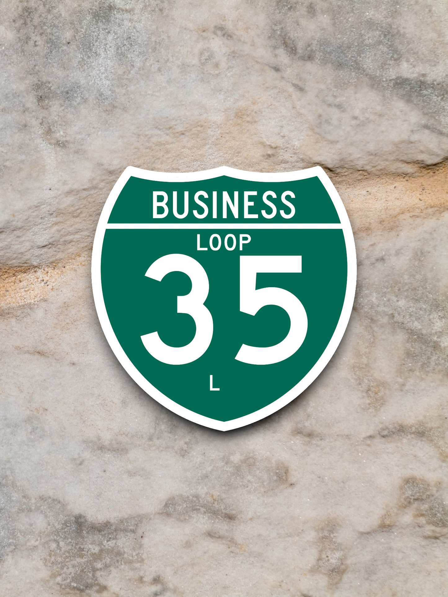 Business Spur Interstate 35-L Texas Road Sign Sticker