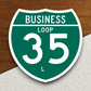 Business Spur Interstate 35-L Texas Road Sign Sticker