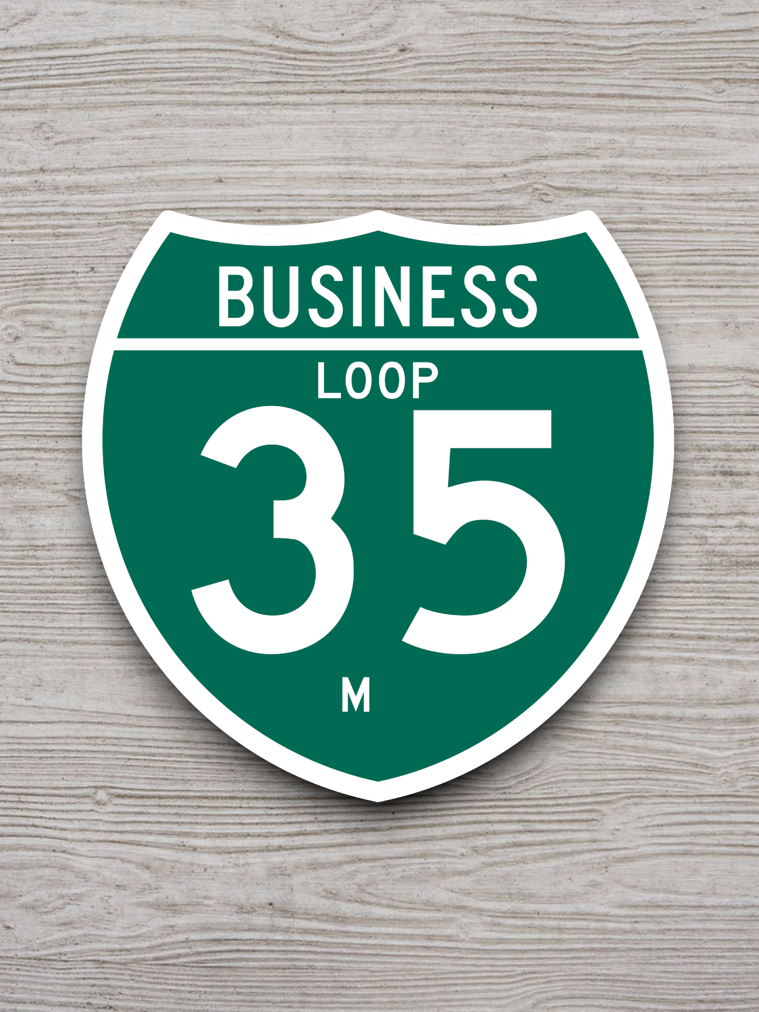 Business Spur Interstate 35-M Texas Road Sign Sticker