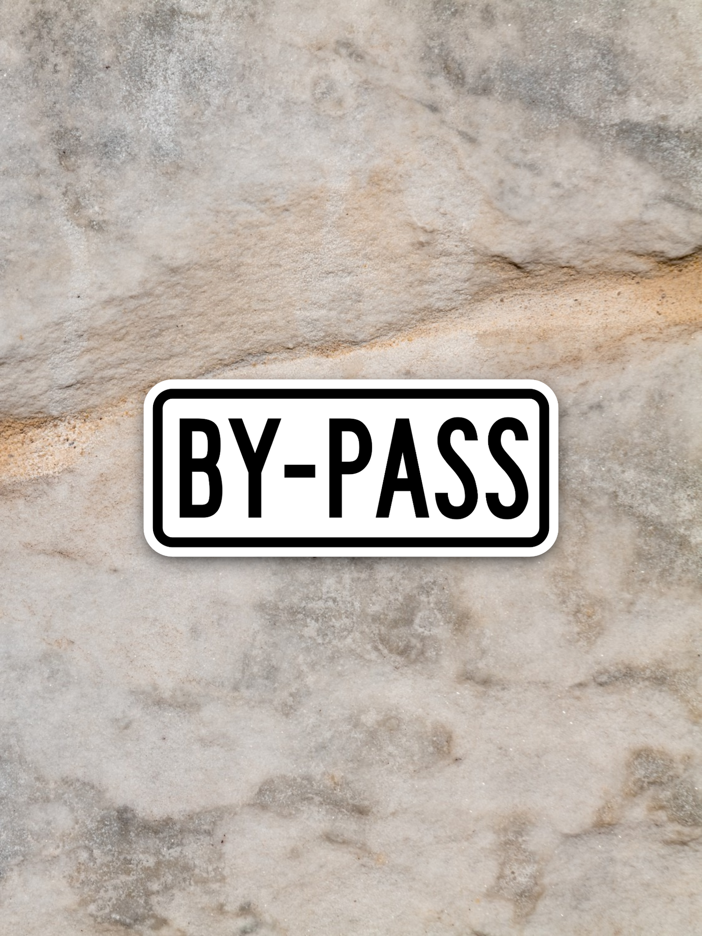 By-pass Road Sign Sticker