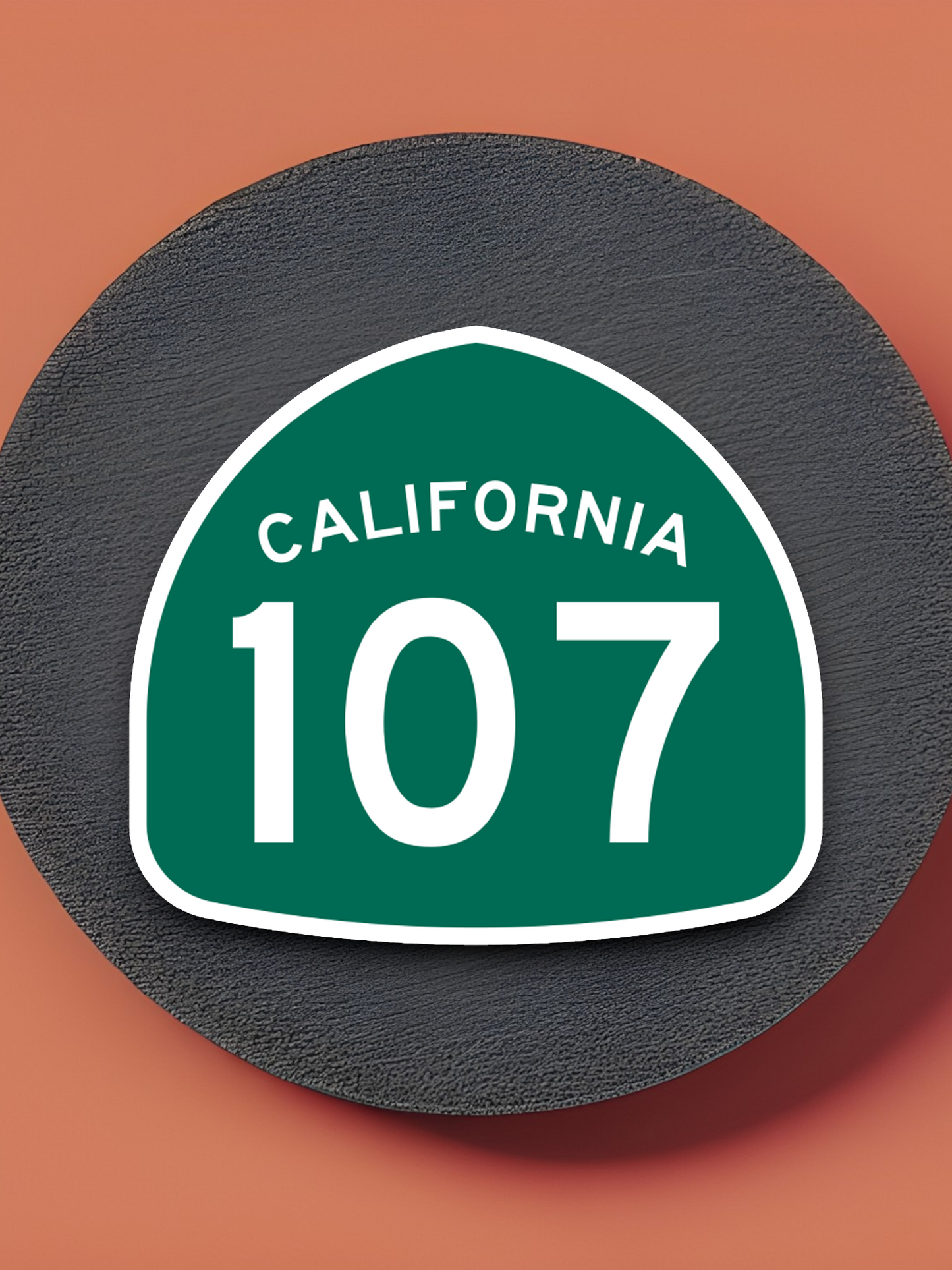 California State Route 107 Road Sign Sticker