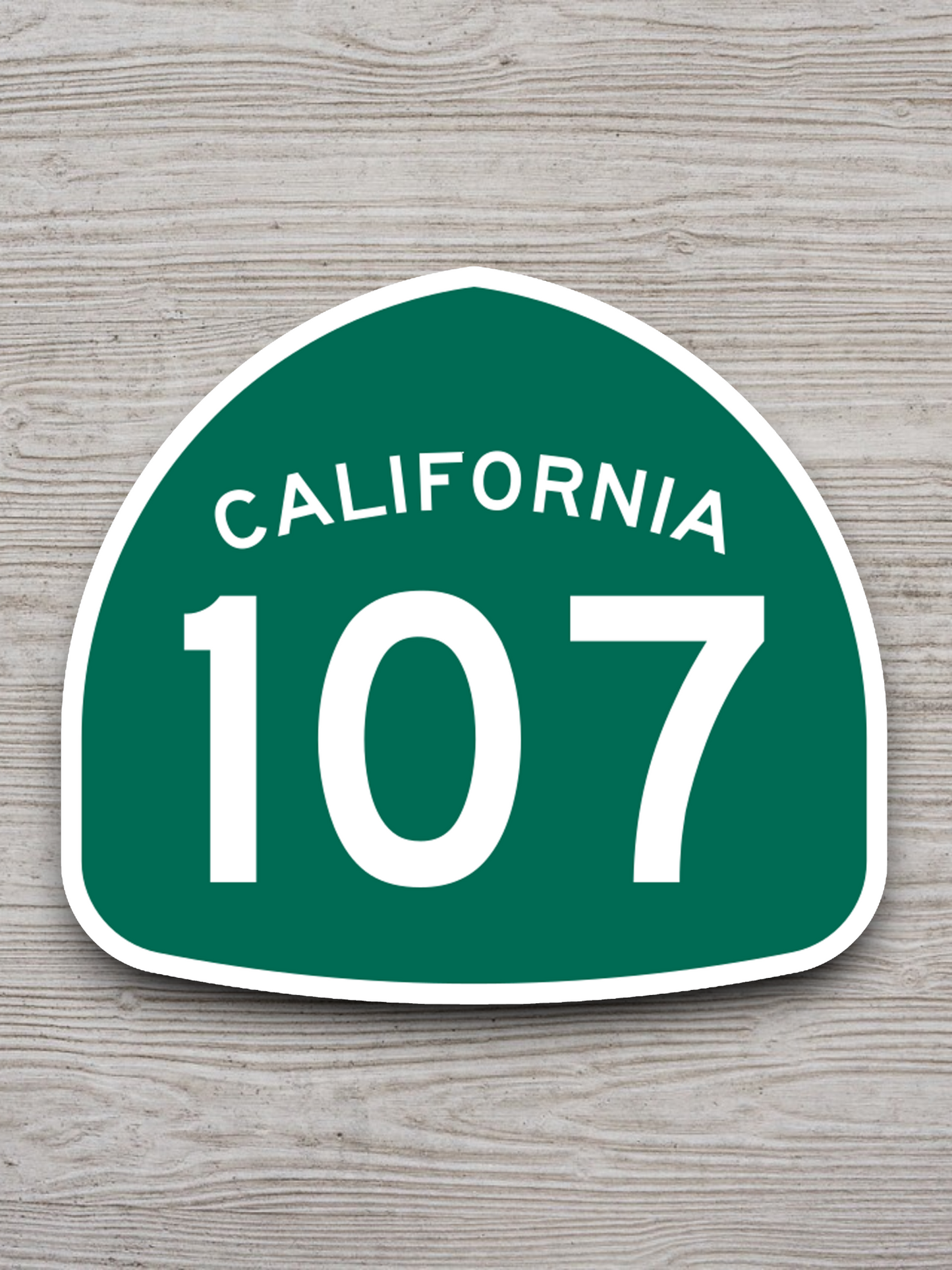 California State Route 107 Road Sign Sticker