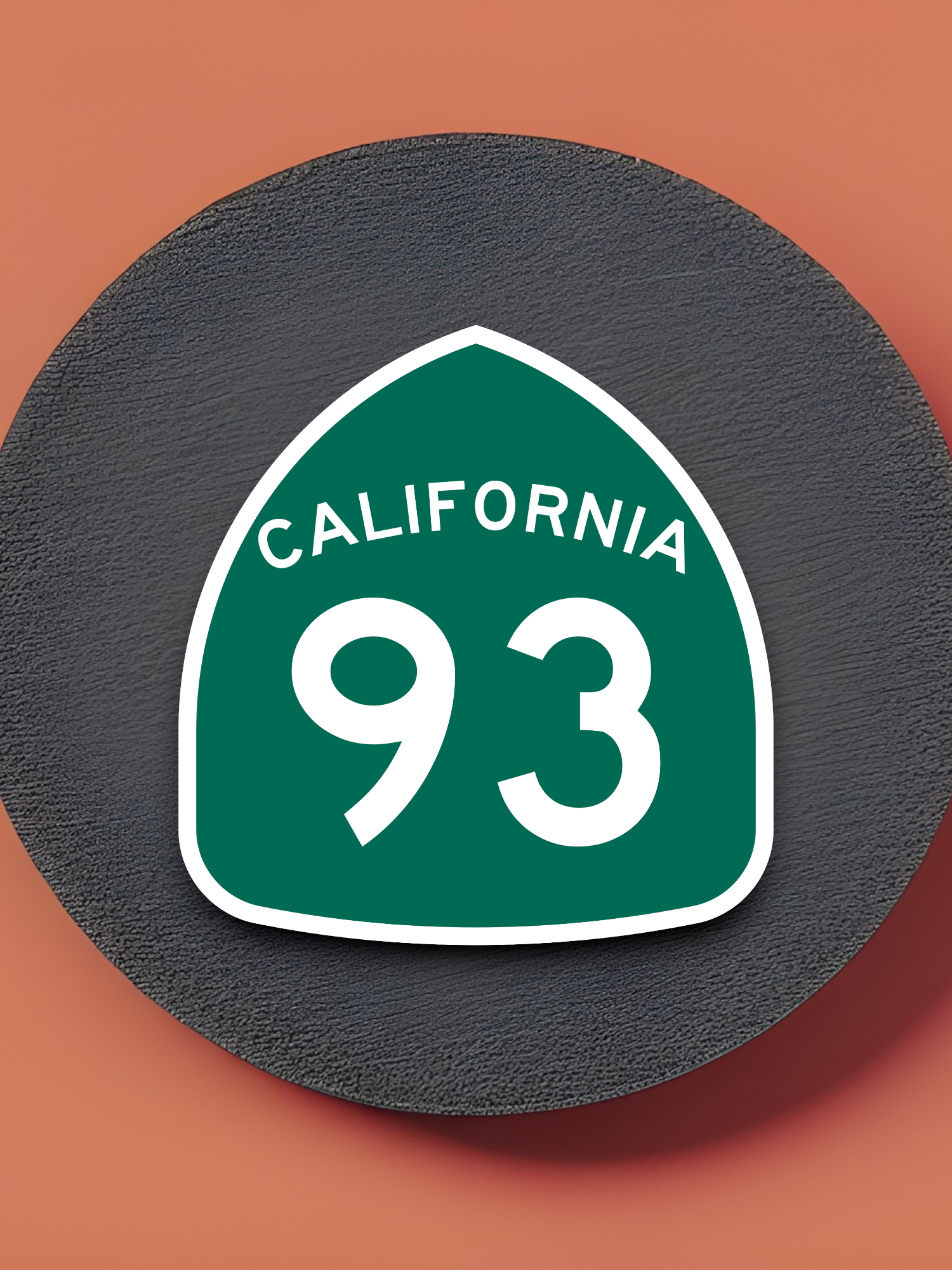 California State Route 93 Road Sign Sticker