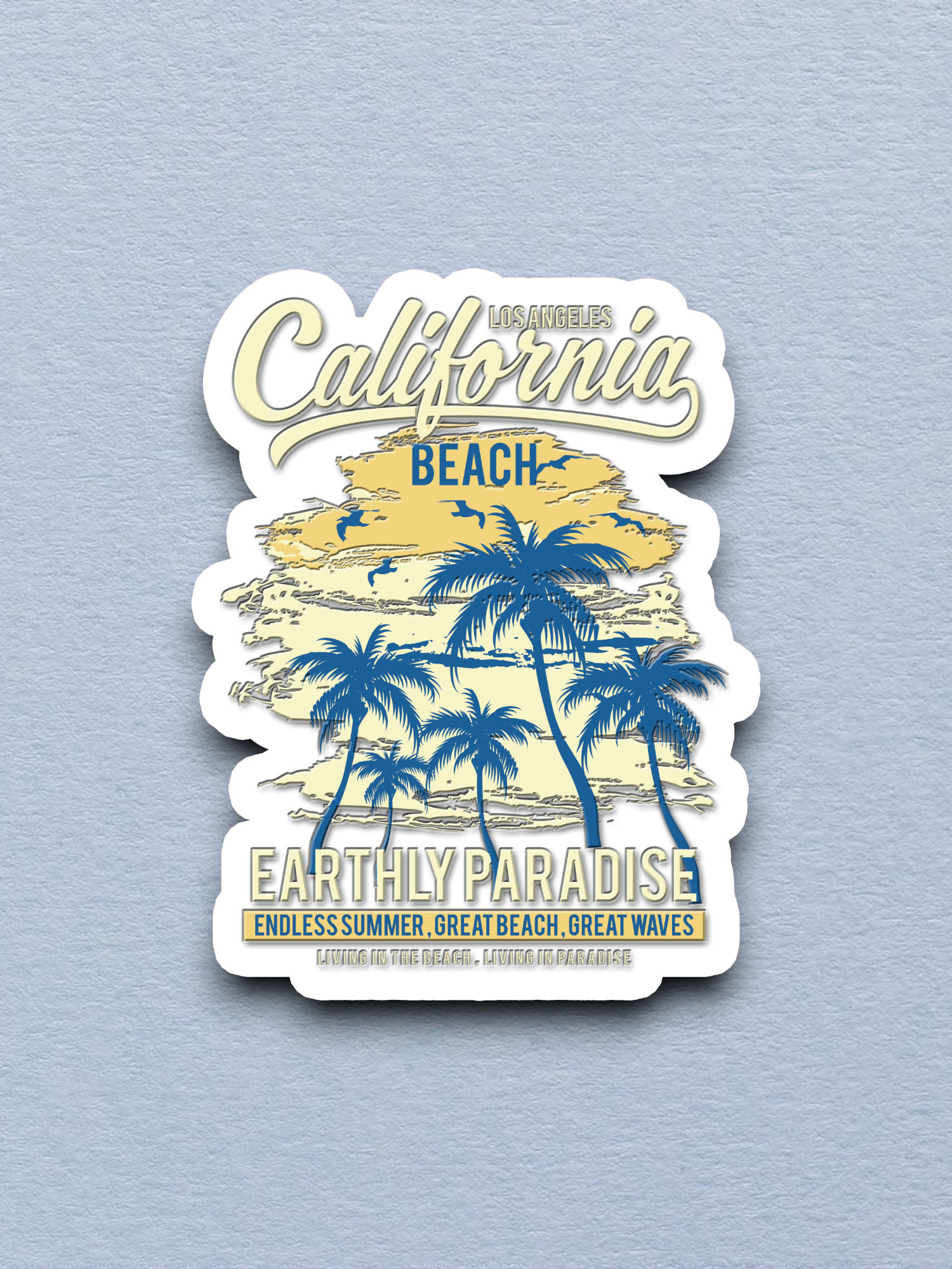 California Beach Los Angeles Sticker
