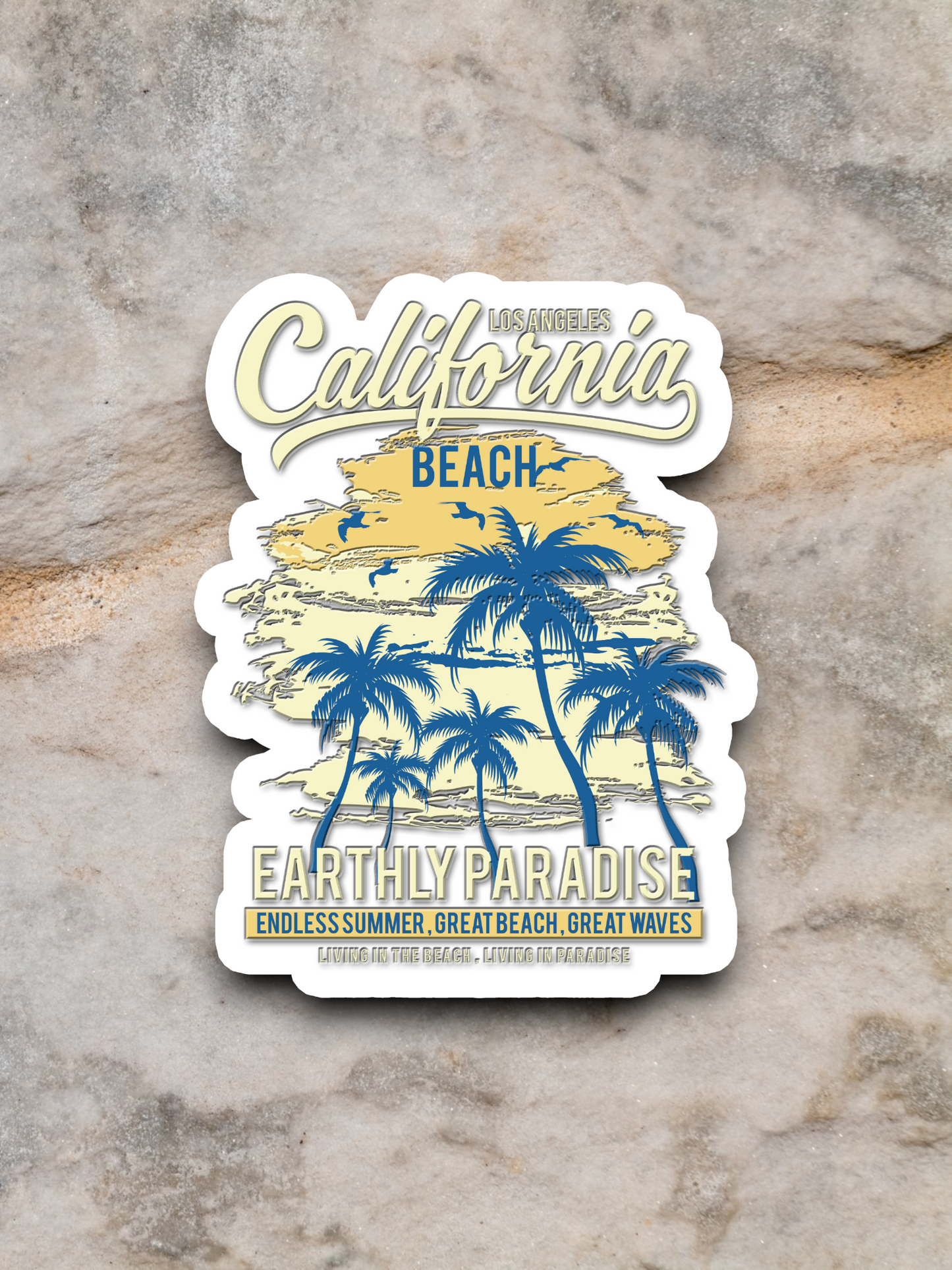 California Beach Los Angeles Sticker