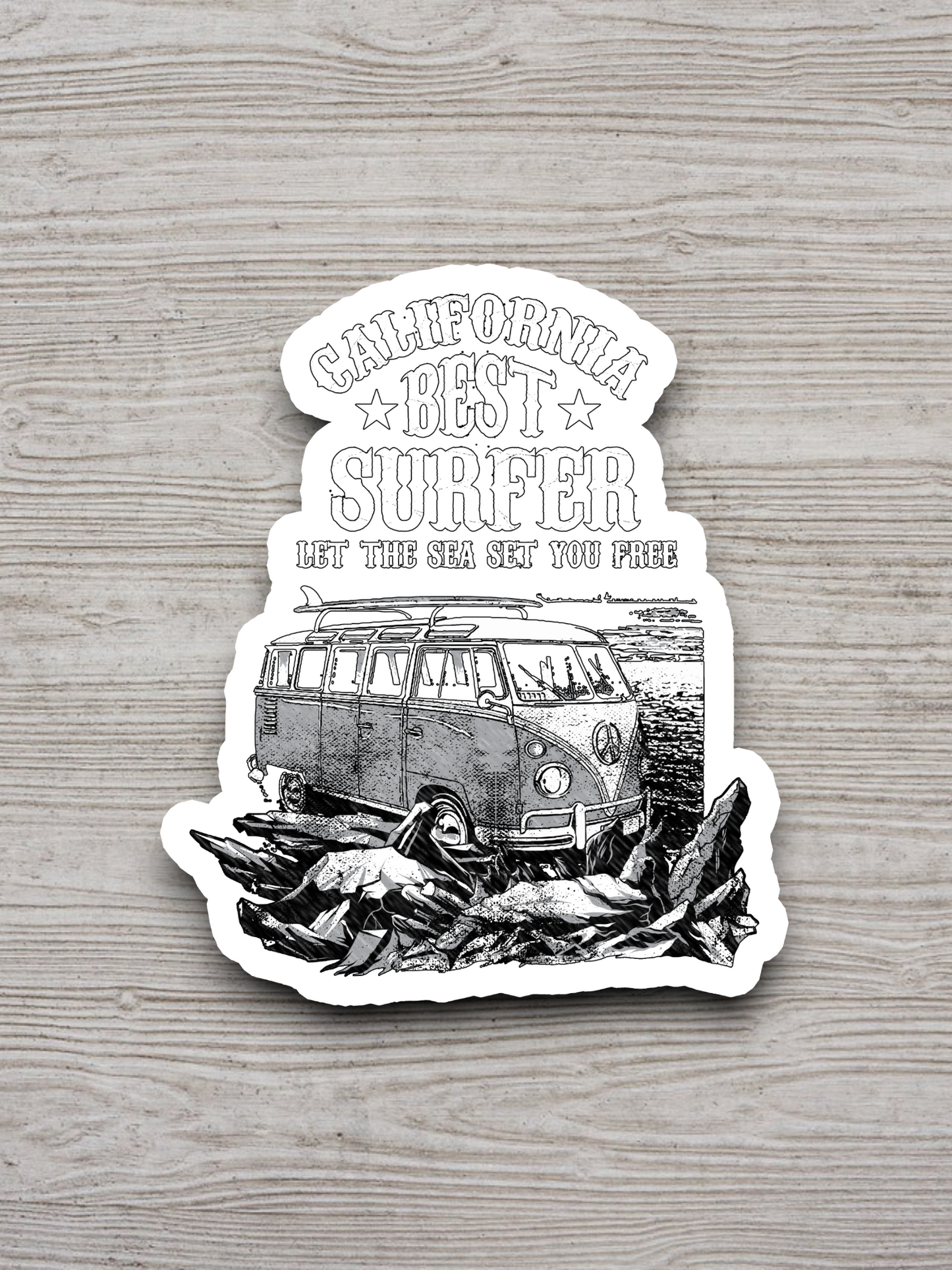 California Best Surfer Sticker