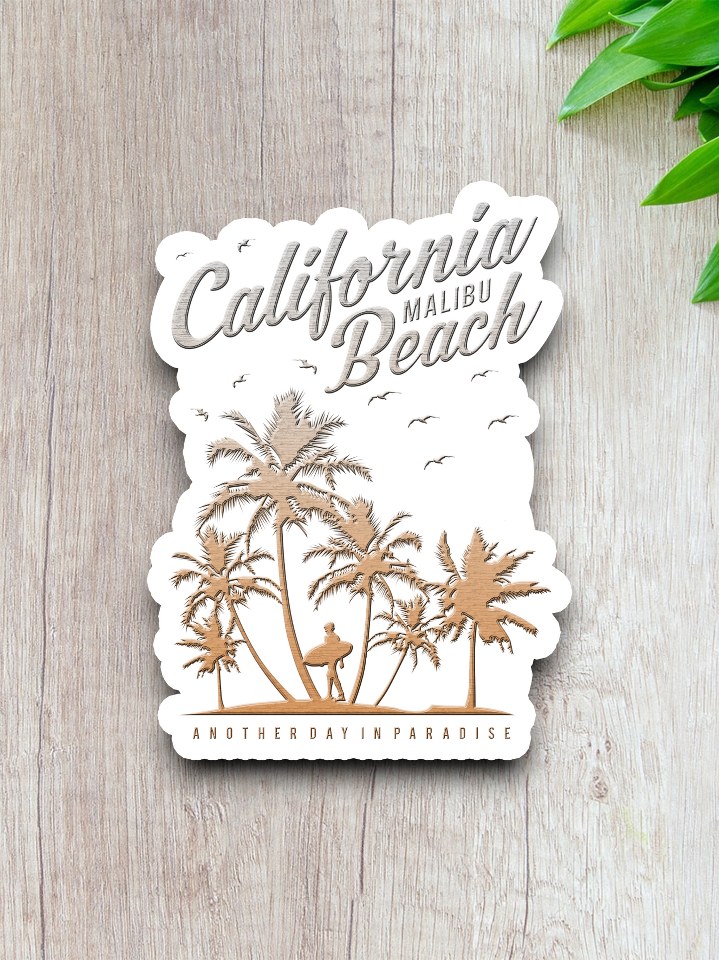 California Malibu Beach Sticker