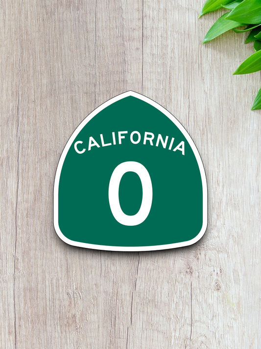 California State Route 0 Road Sign Sticker