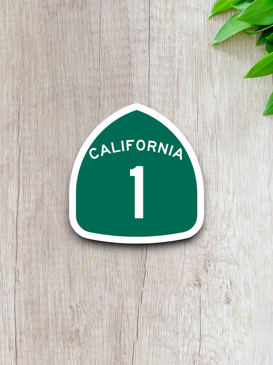 California State Route 1 Road Sign Sticker