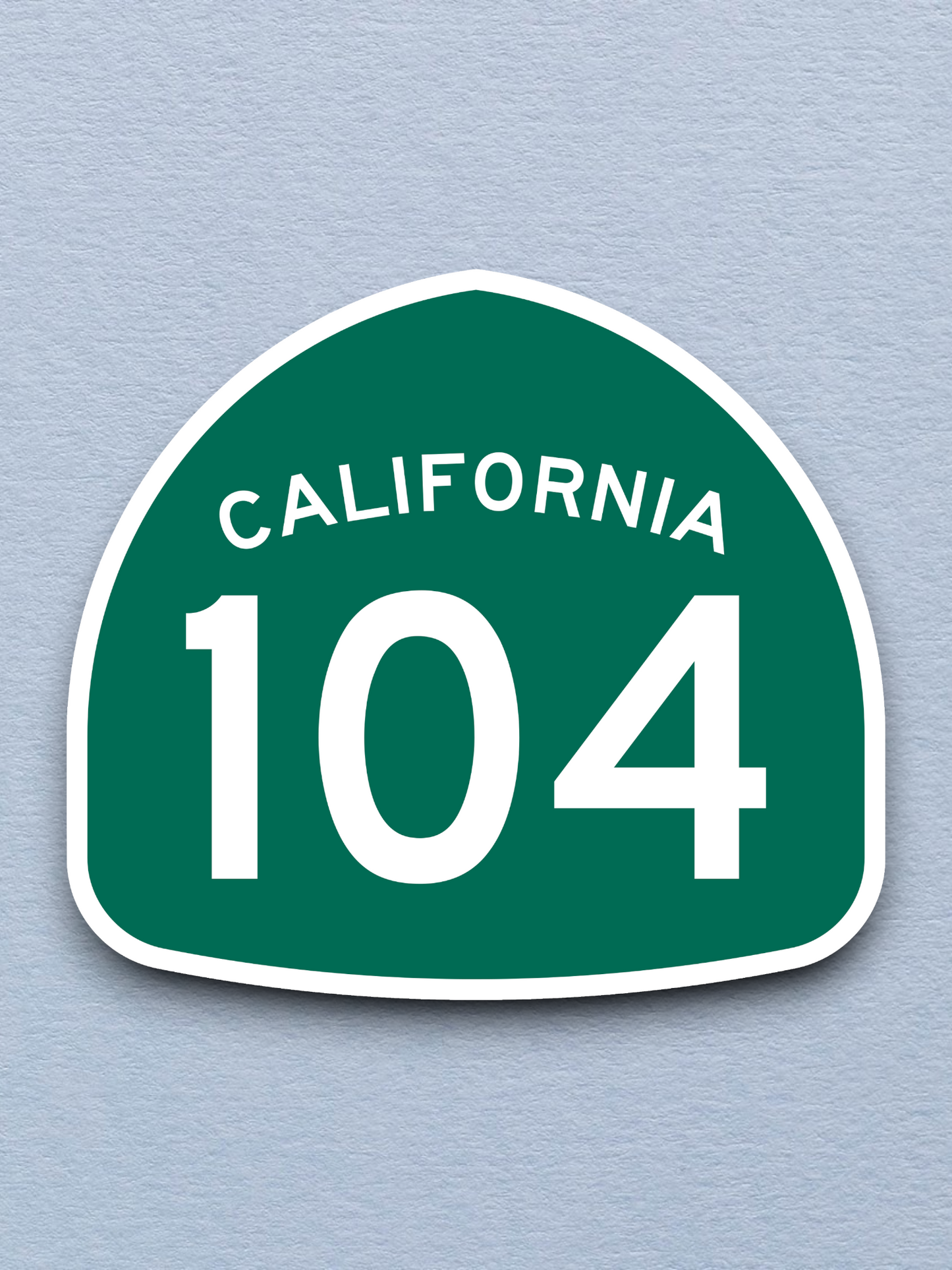 California State Route 104 Road Sign Sticker