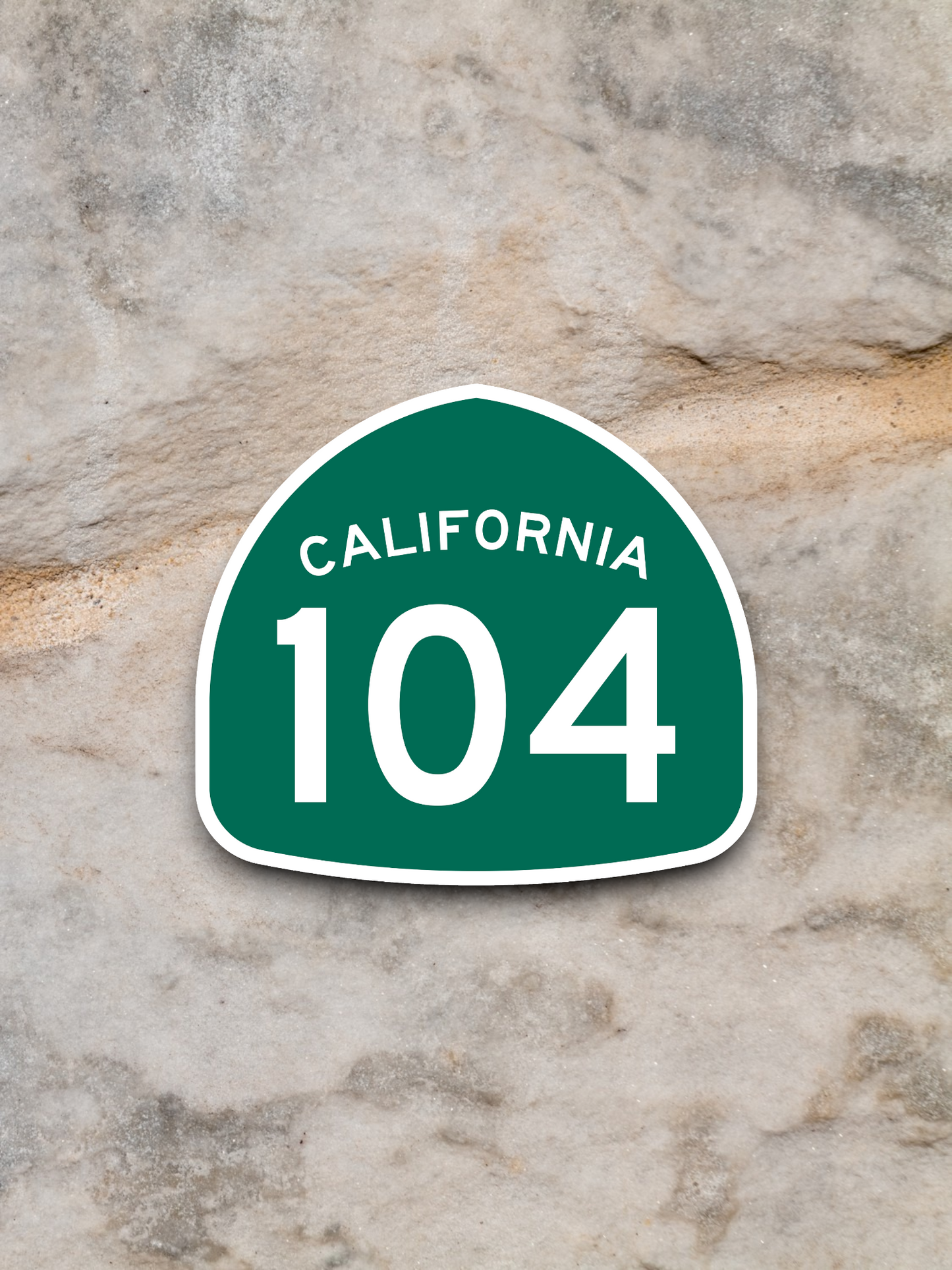 California State Route 104 Road Sign Sticker