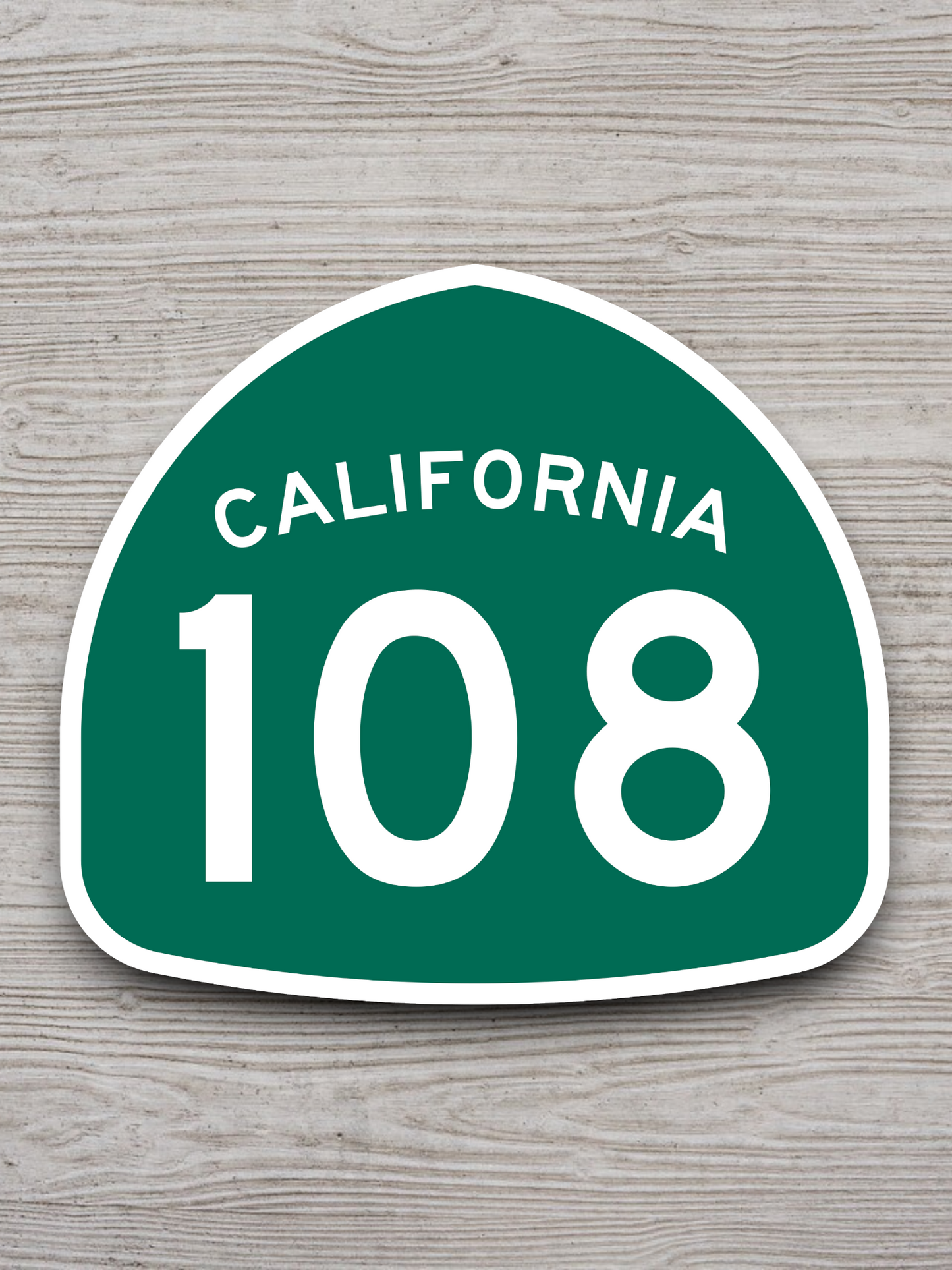 California State Route 108 Road Sign Sticker