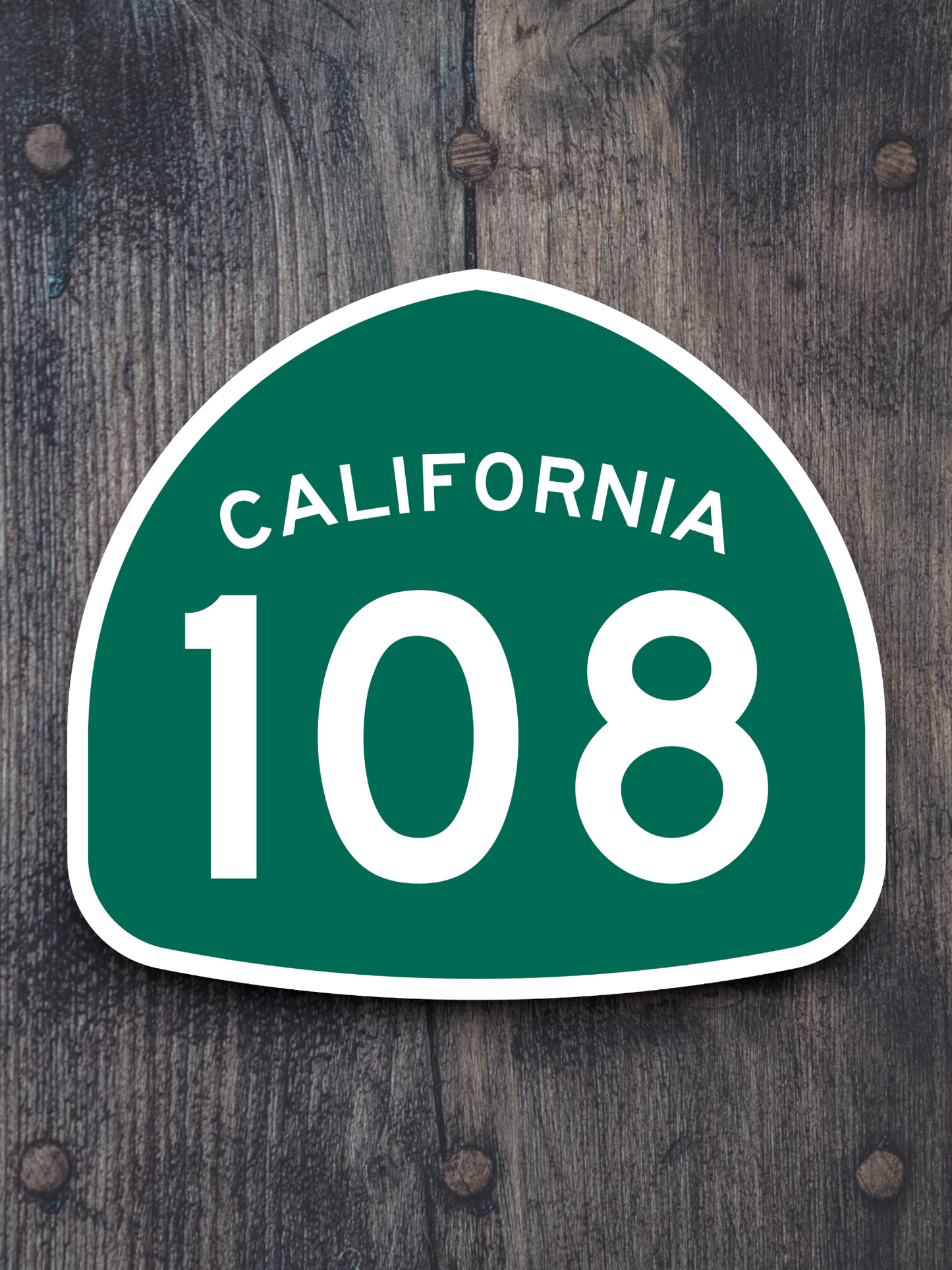 California State Route 108 Road Sign Sticker
