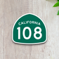 California State Route 108 Sticker