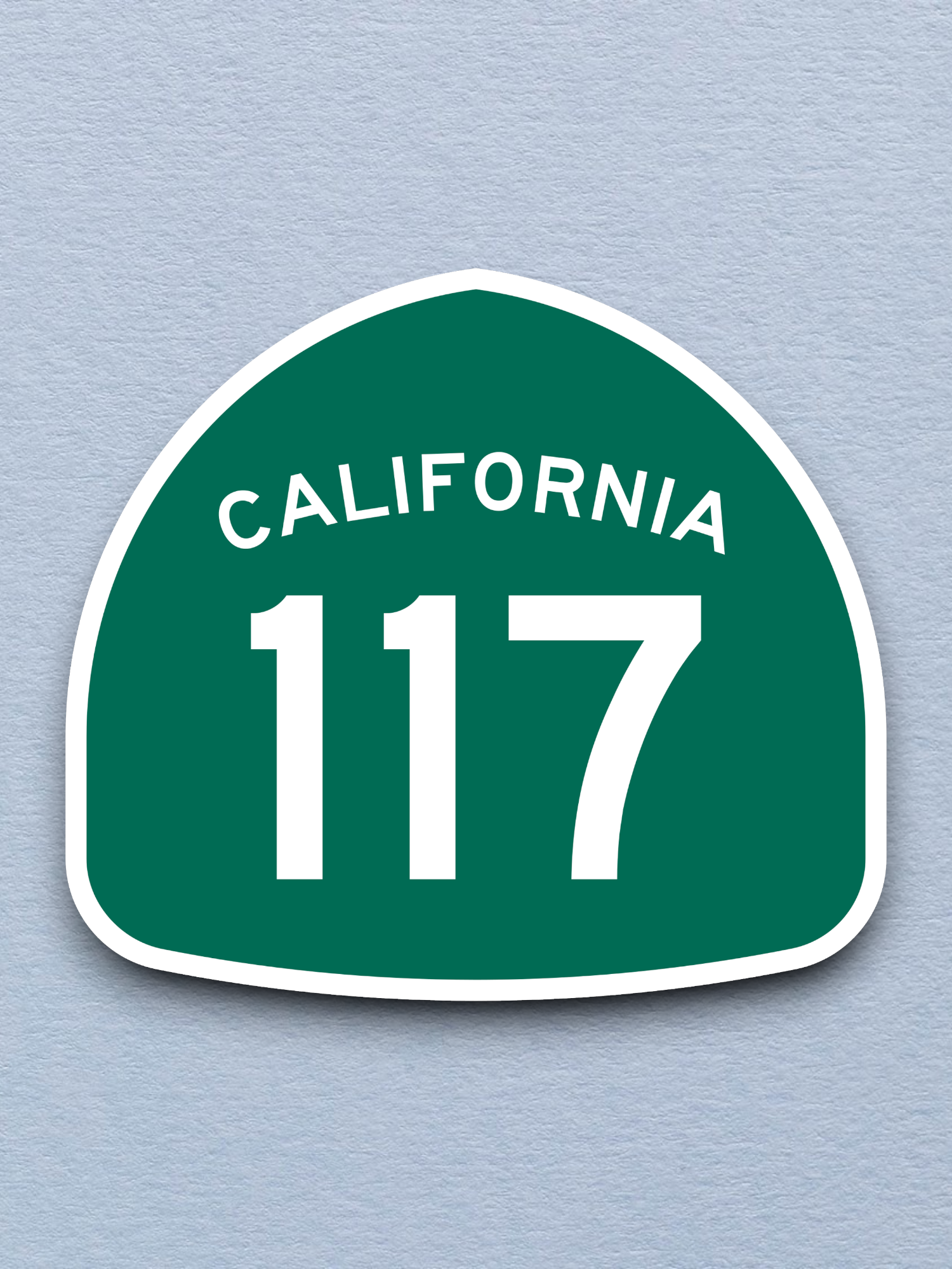 California State Route 117 Road Sign Sticker