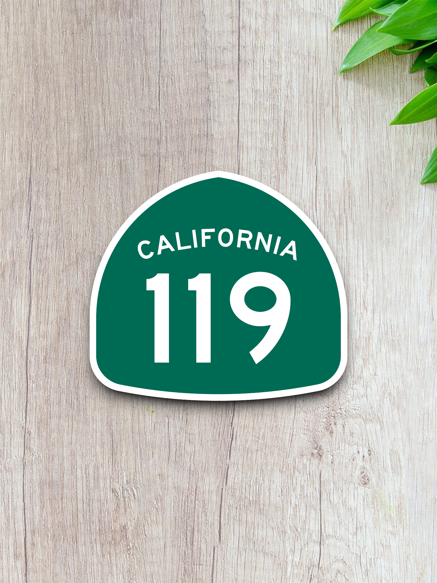 California State Route 119 Road Sign Sticker