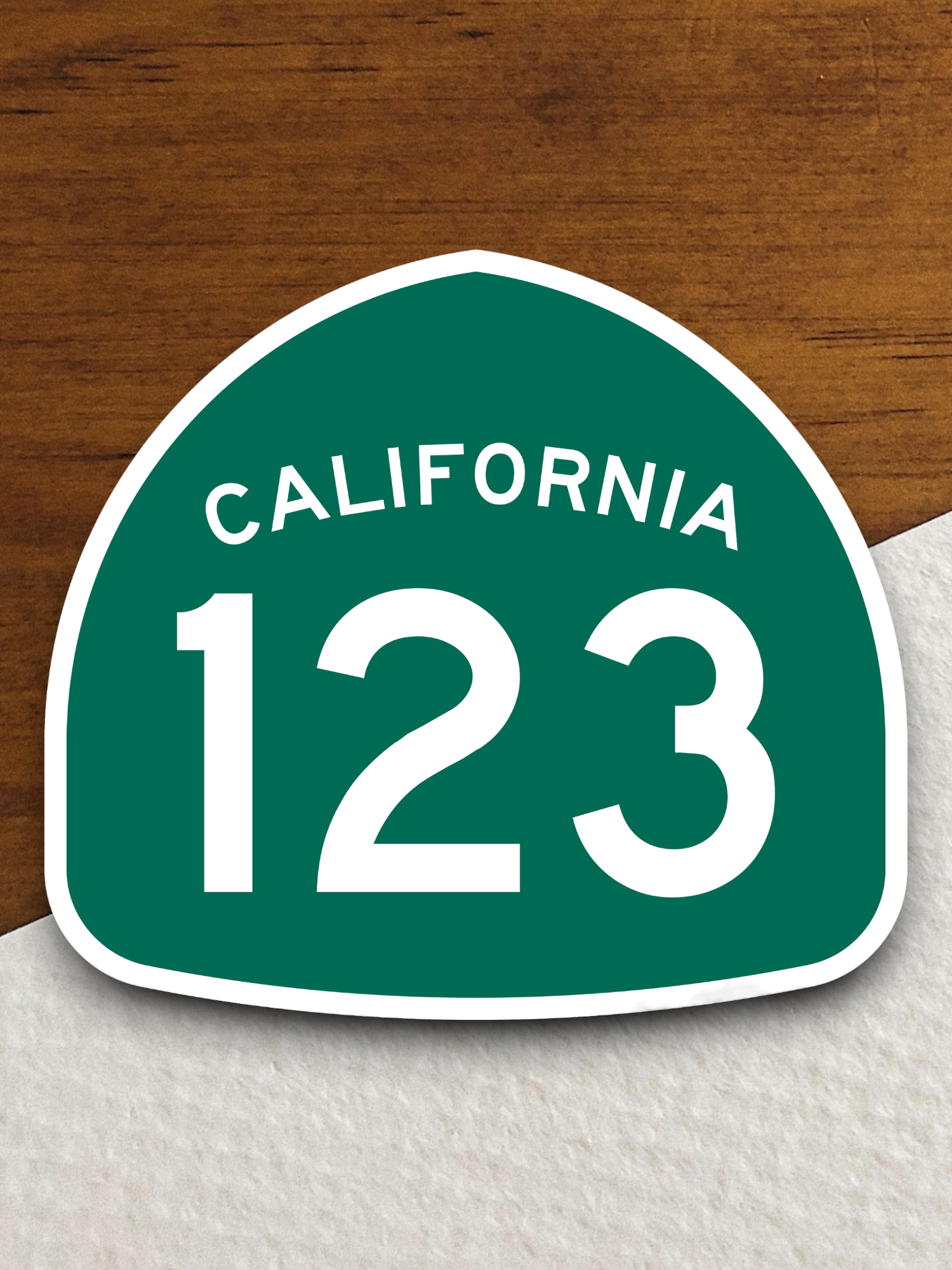 California State Route 123 Road Sign Sticker