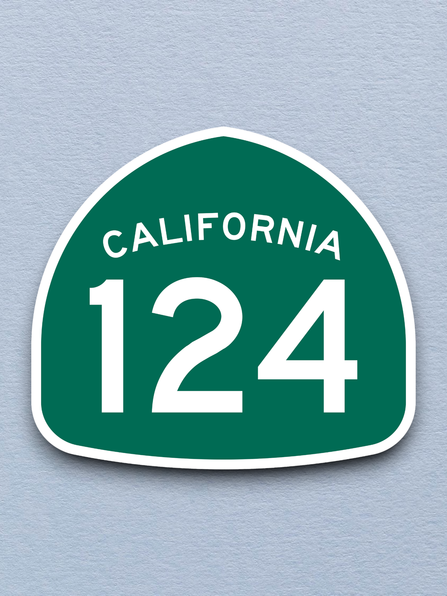 California State Route 124 Road Sign Sticker