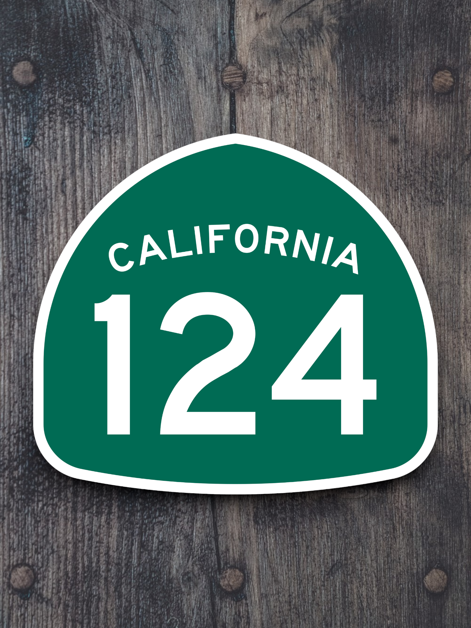 California State Route 124 Road Sign Sticker