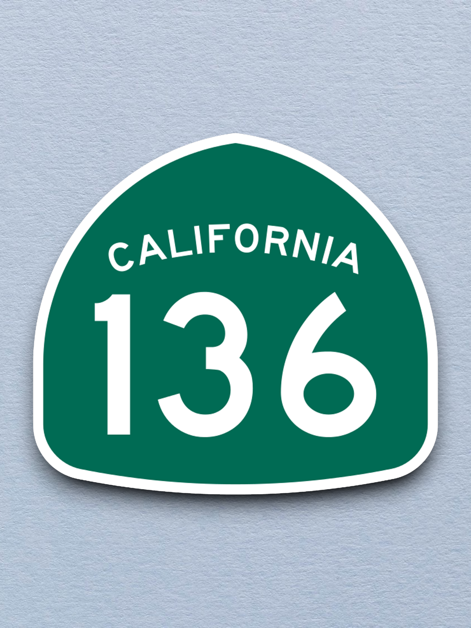 California State Route 136 Road Sign Sticker