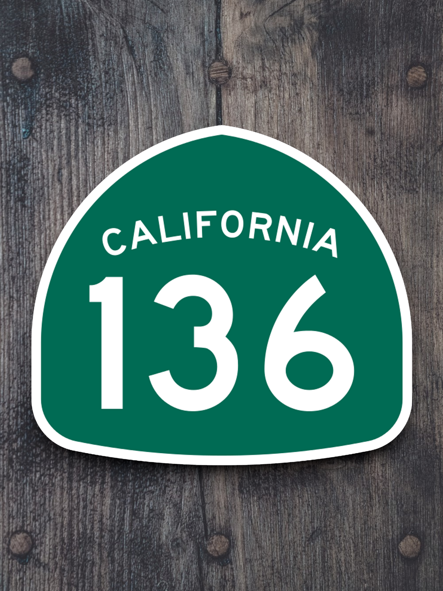 California State Route 136 Road Sign Sticker