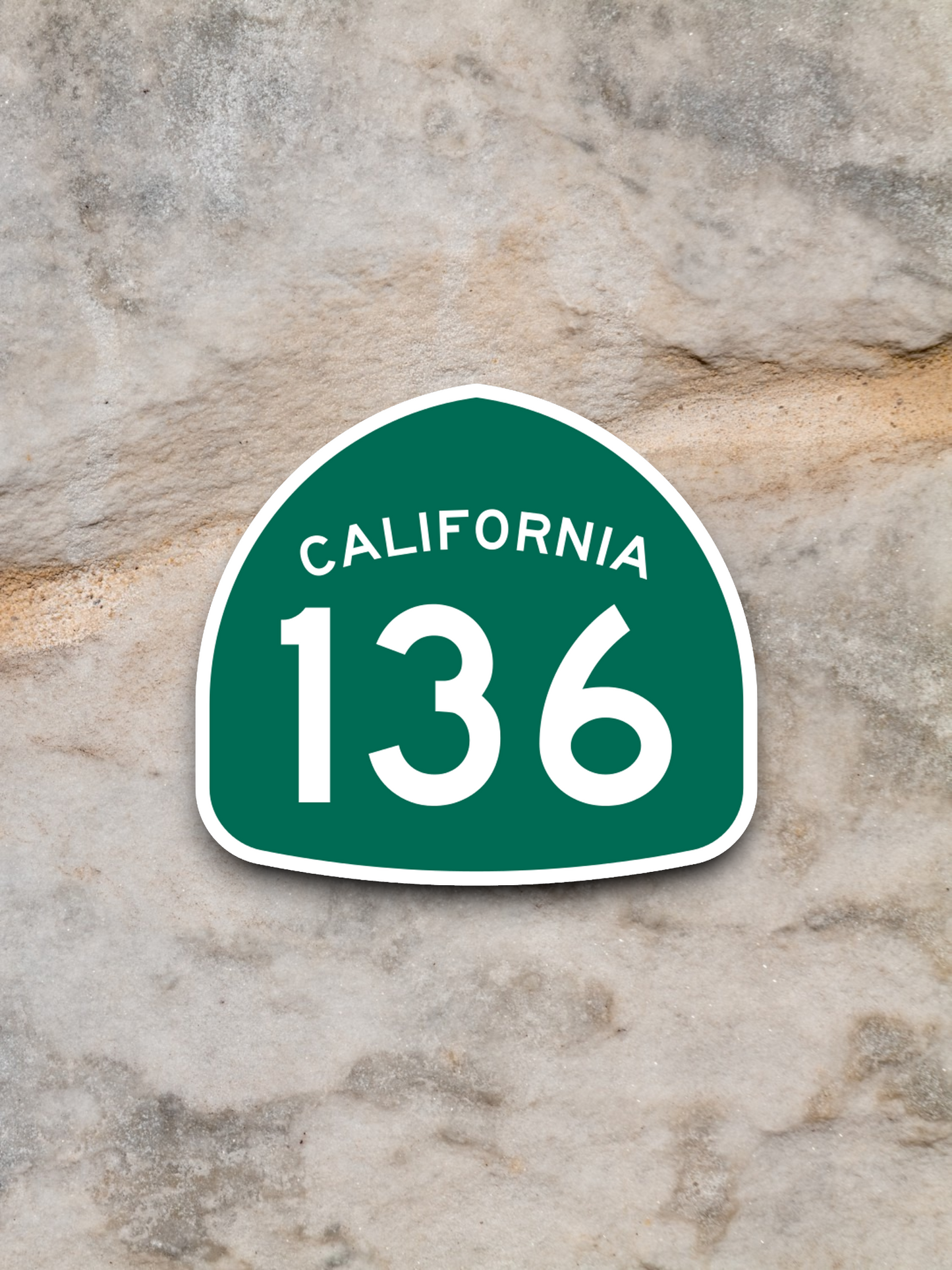 California State Route 136 Road Sign Sticker