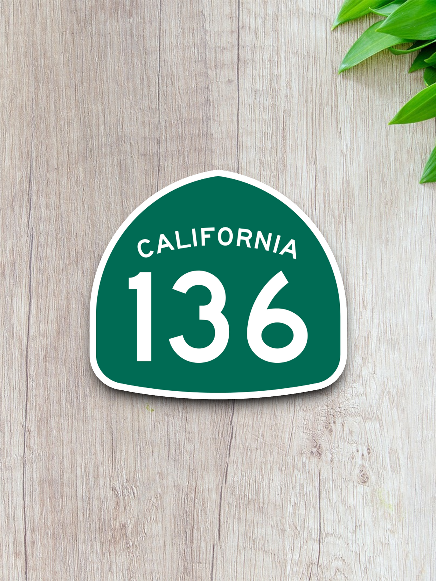 California State Route 136 Road Sign Sticker