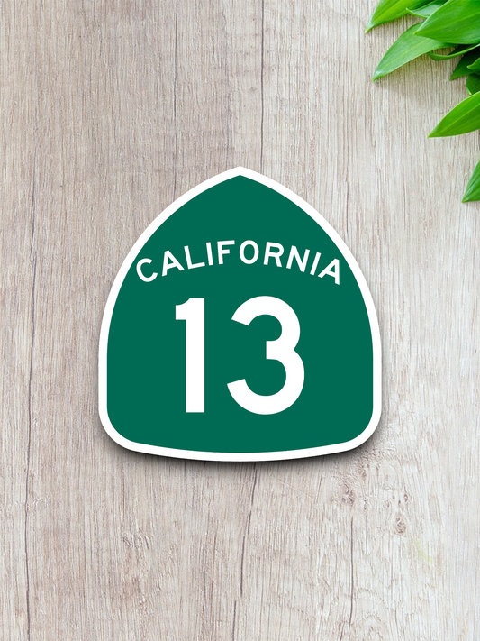 California State Route 13 Road Sign Sticker