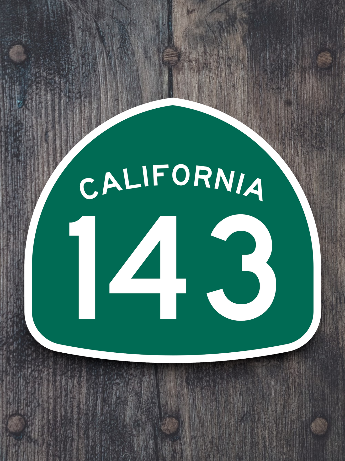 California State Route 143 Road Sign Sticker