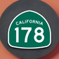 California State Route 178 Sticker