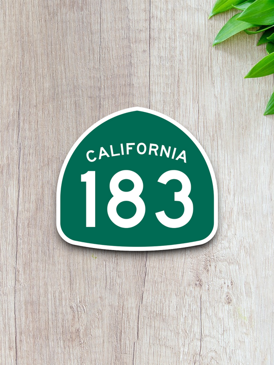 California State Route 183 Road Sign Sticker