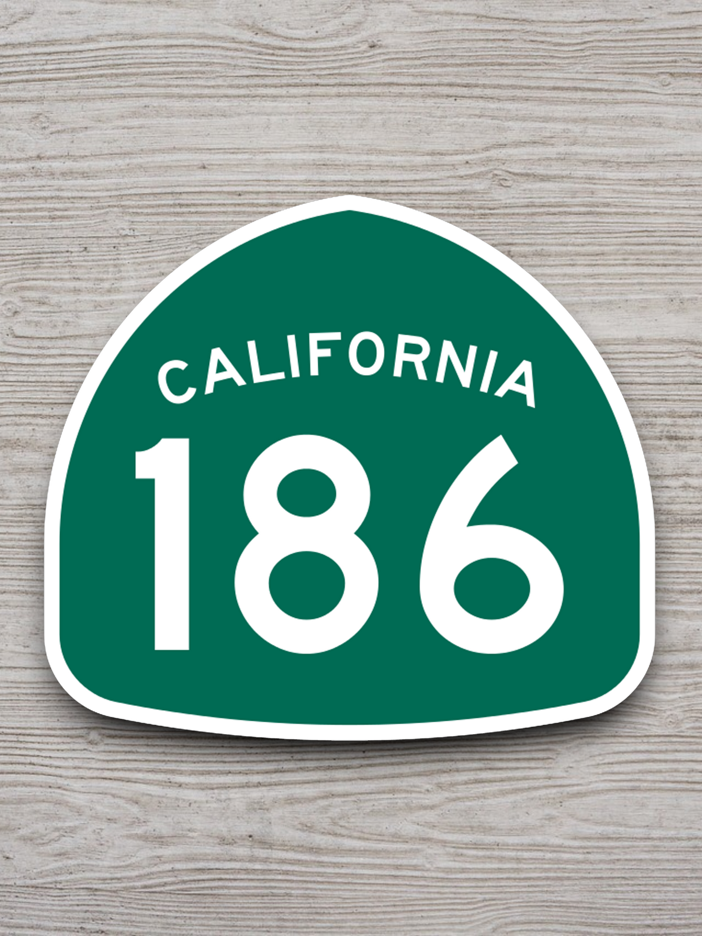 California State Route 186 Road Sign Sticker