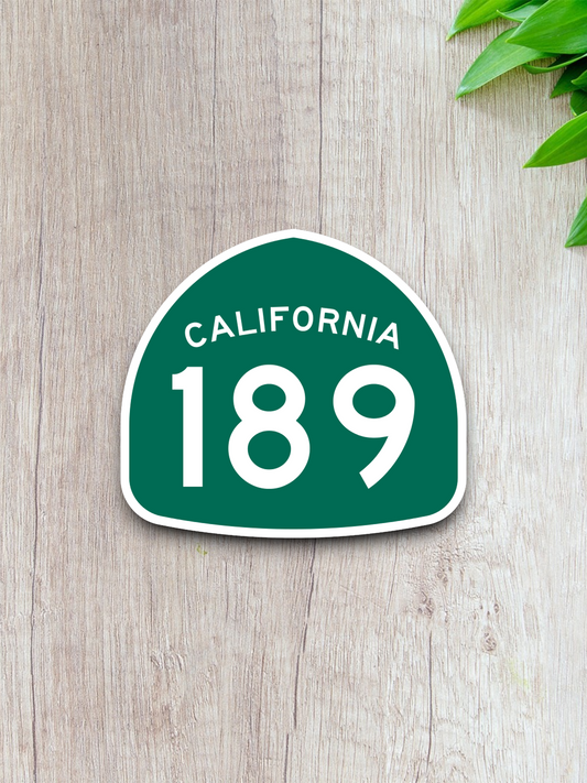 California State Route 189 Road Sign Sticker