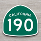 California State Route 190 Sticker