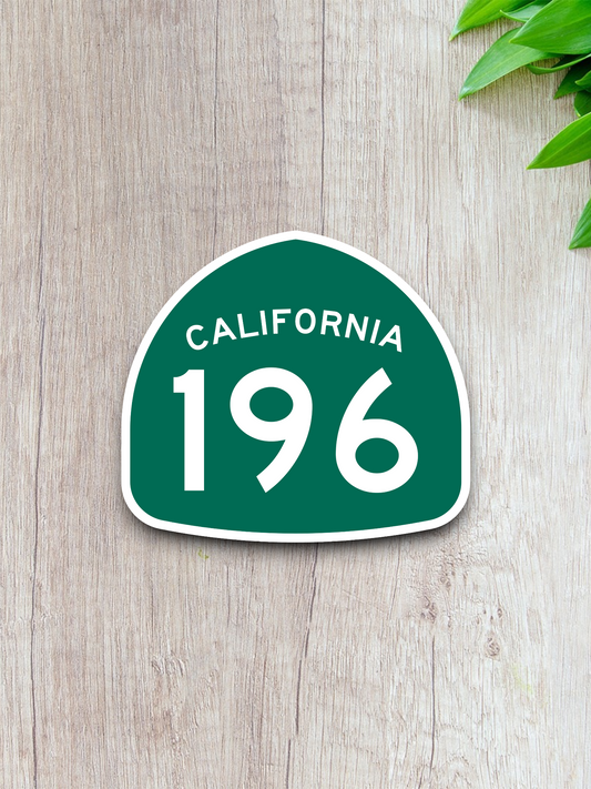 California State Route 196 Road Sign Sticker