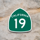 California State Route 19 Sticker