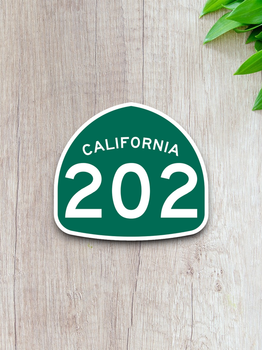 California State Route 202 Road Sign Sticker