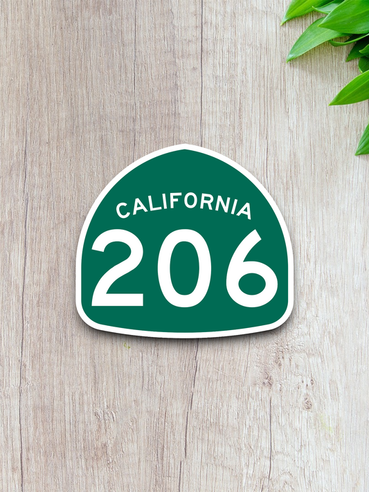 California State Route 206 Road Sign Sticker
