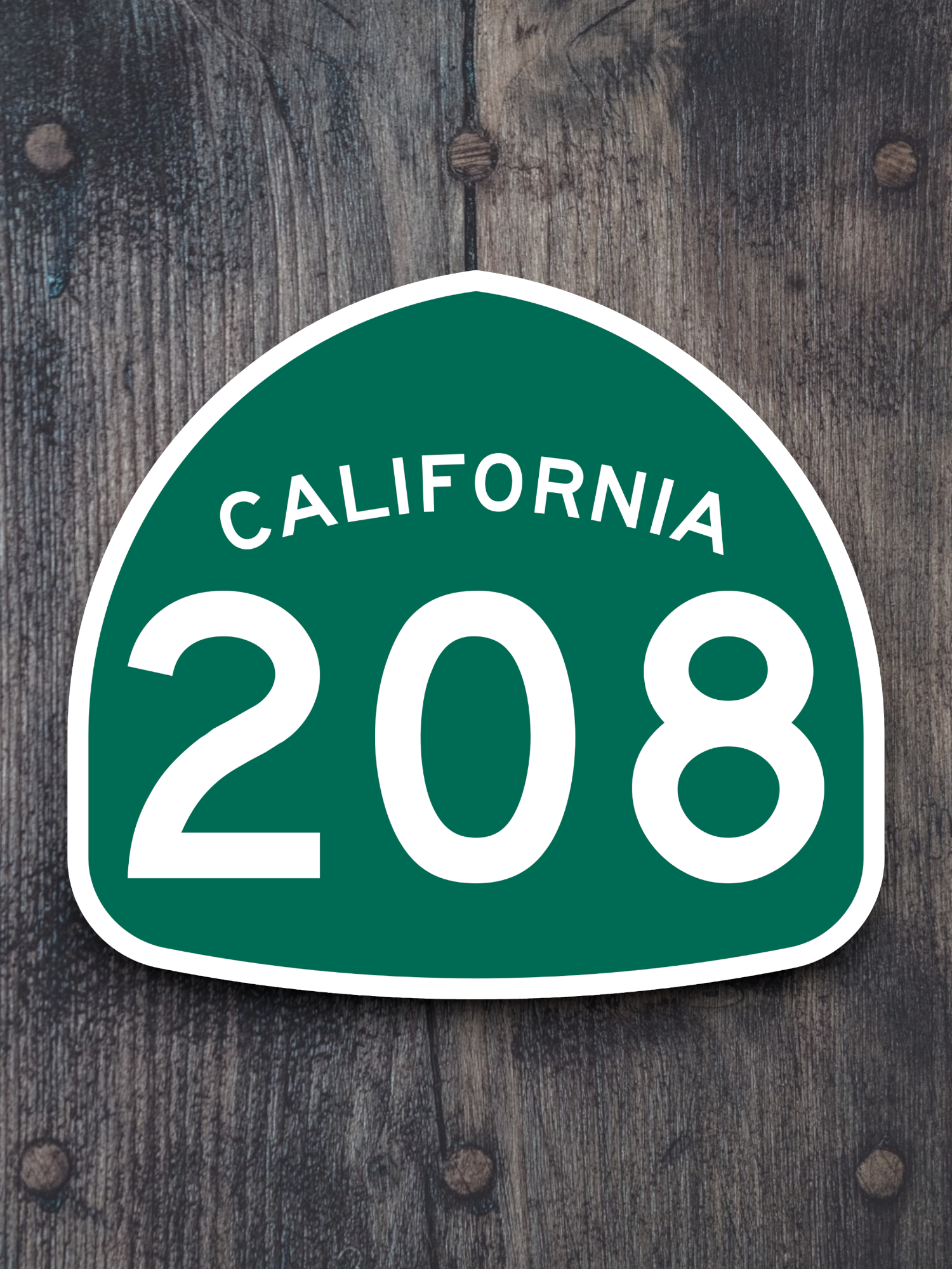 California State Route 208 Road Sign Sticker