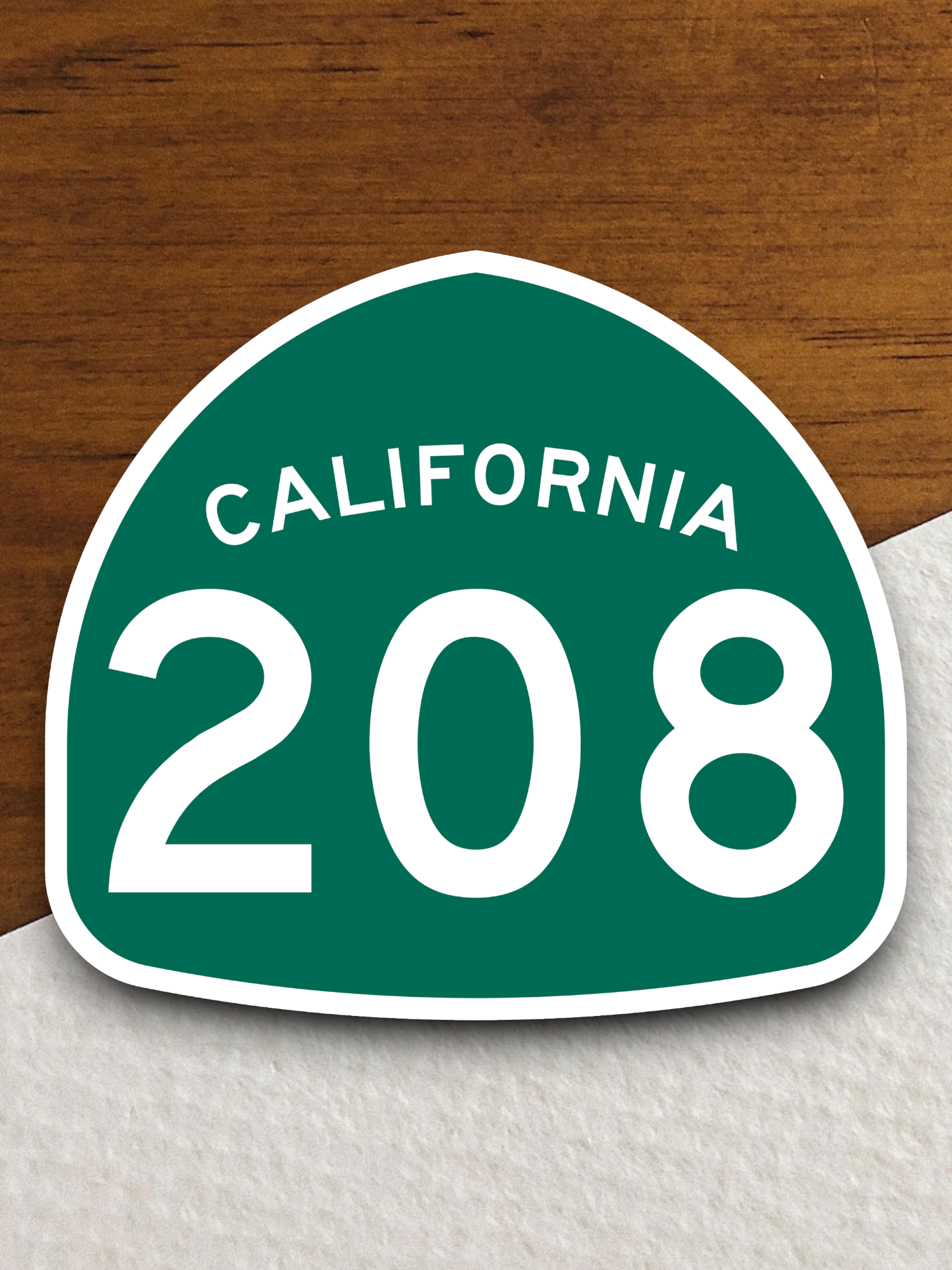 California State Route 208 Road Sign Sticker