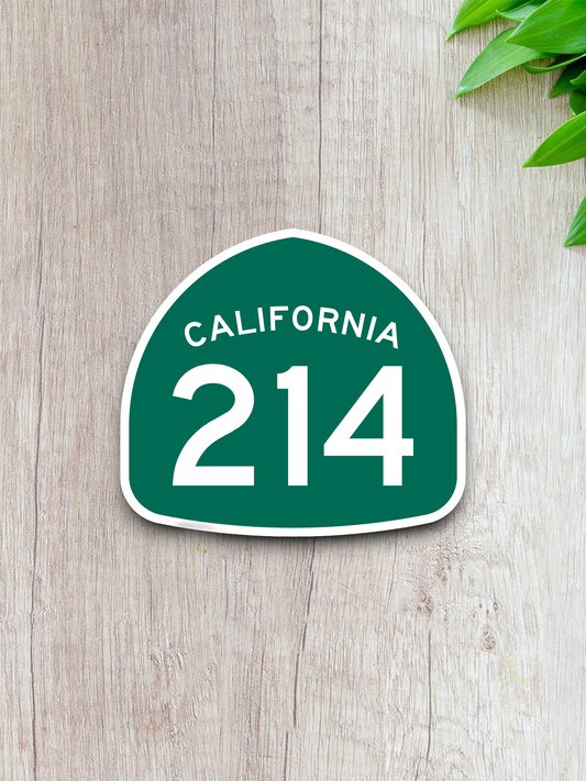 California State Route 214 Road Sign Sticker