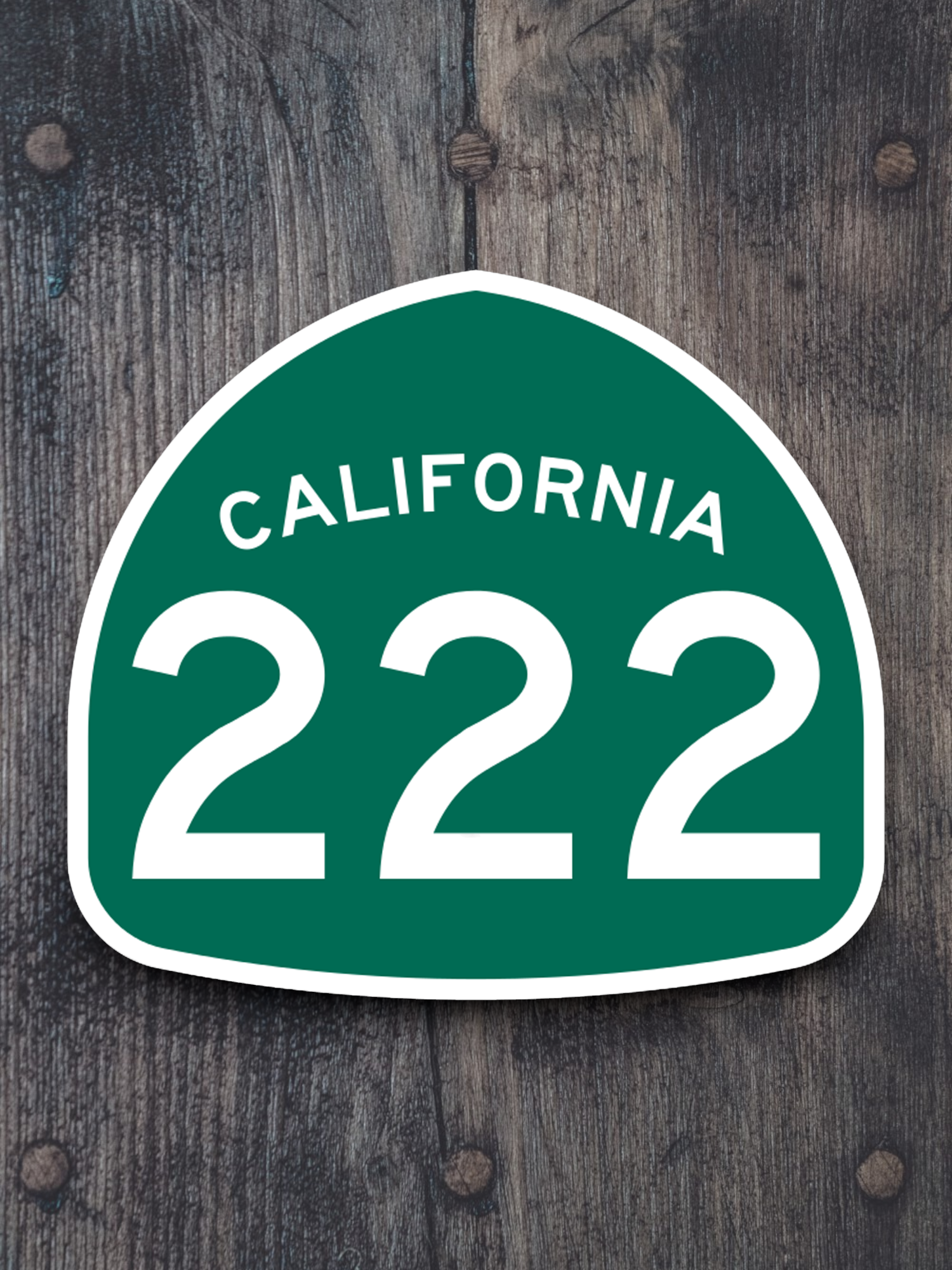 California State Route 222 Road Sign Sticker