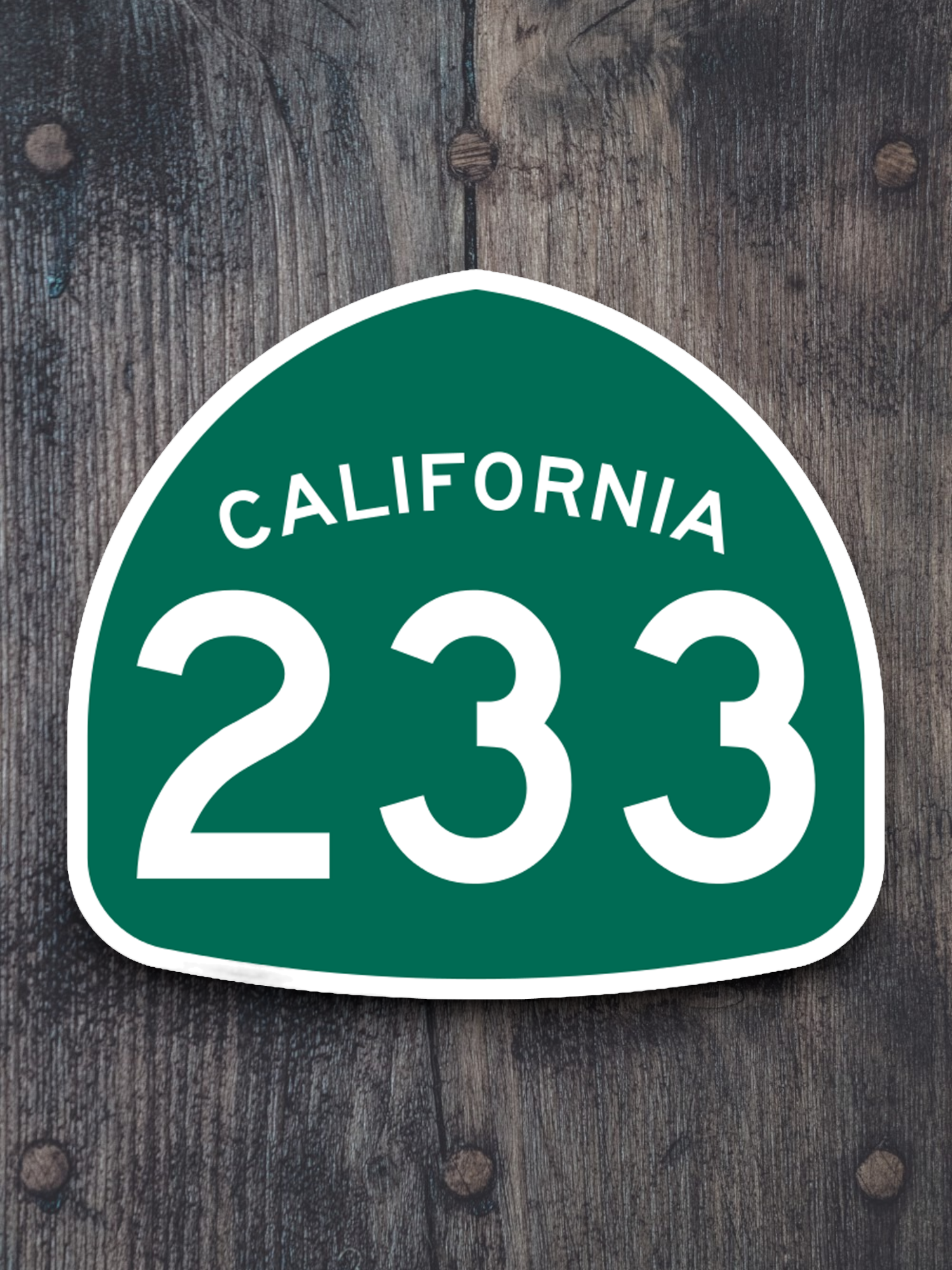 California State Route 233 Road Sign Sticker