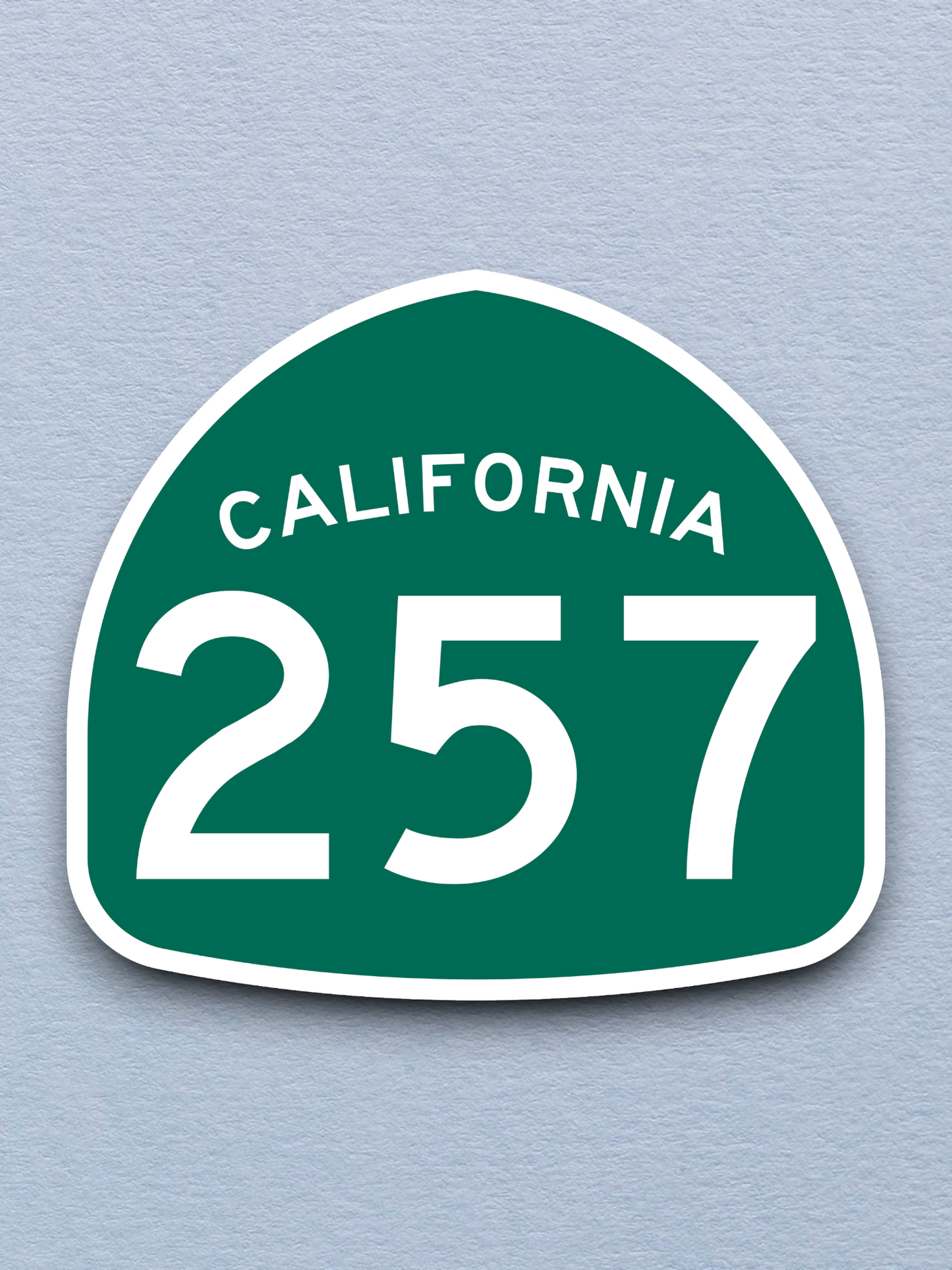 California State Route 257 Road Sign Sticker
