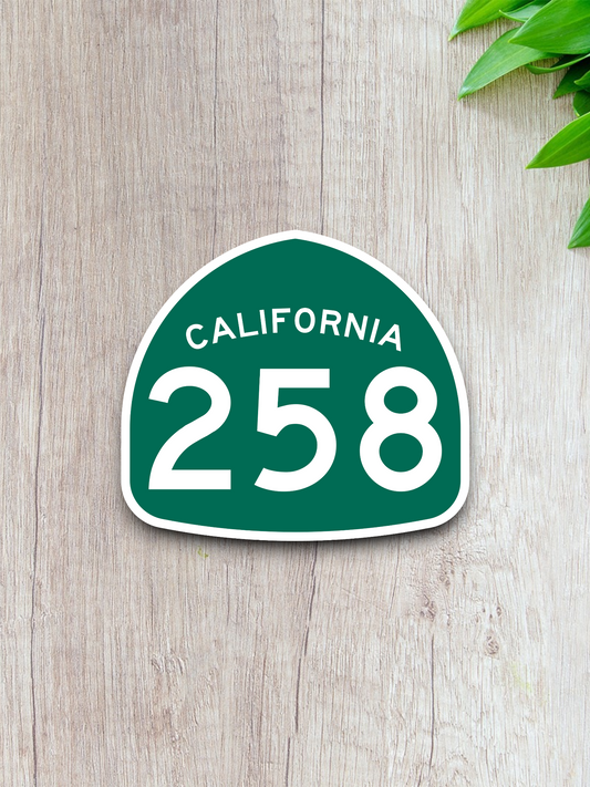 California State Route 258 Road Sign Sticker