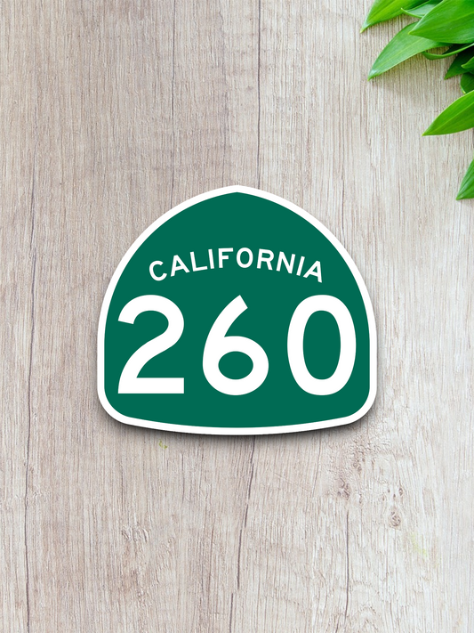 California State Route 260 Road Sign Sticker
