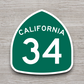 California State Route 34 Sticker