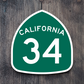 California State Route 34 Sticker